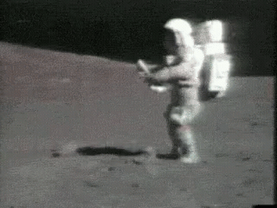 A Blurred Image Of An Astronaut On The Moon GIF