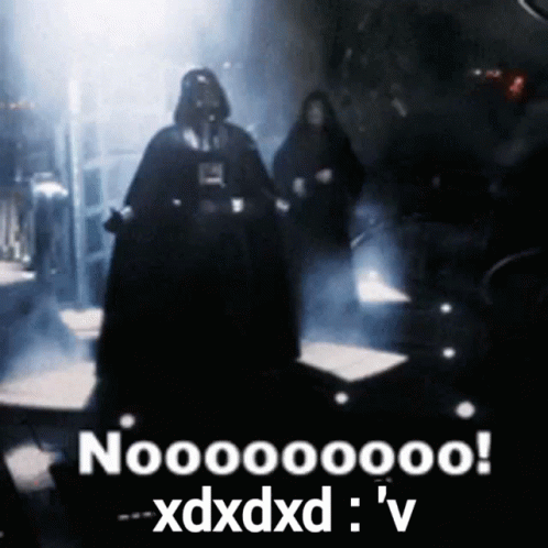 A Blurred Image Of Darth Vader With A Caption That Says Nooooooo ! Xdxdxd : V GIF