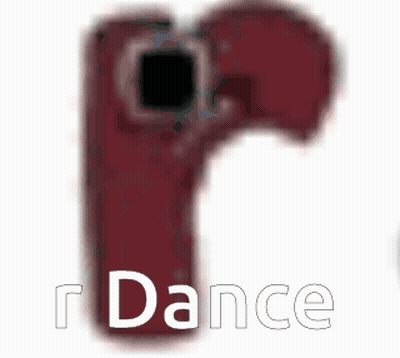 A Blurred Image Of The Letter R With The Word Dance Written Below It GIF