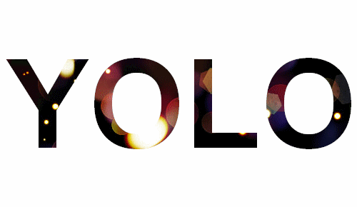 A Blurred Image Of The Word Yolo With A White Background GIF