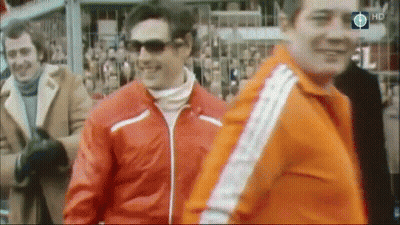 A Blurred Image Of Three Men With The Word Hd On The Bottom GIF