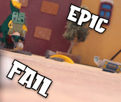 A Blurred Image With The Words Epic Fail On It GIF