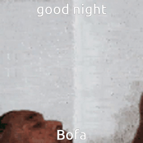 A Blurred Image With The Words " Good Night Bofa " GIF
