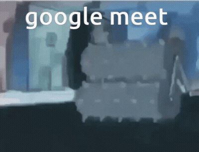 A Blurred Image With The Words Google Meet Written In White GIF