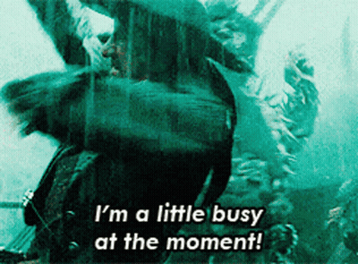 A Blurred Image With The Words I 'M A Little Busy At The Moment On It GIF
