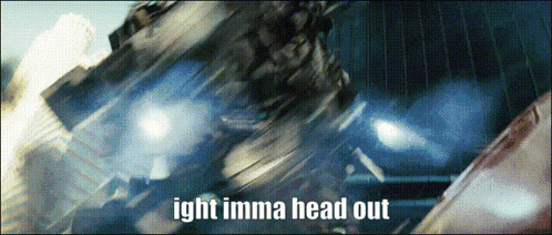 A Blurred Image With The Words Ight Imma Head Out At The Top GIF