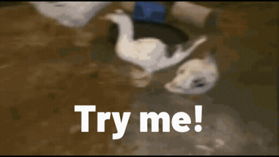 A Blurred Image With The Words Try Me In White Letters GIF