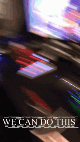 A Blurred Image With The Words " We Can Do This " On It GIF