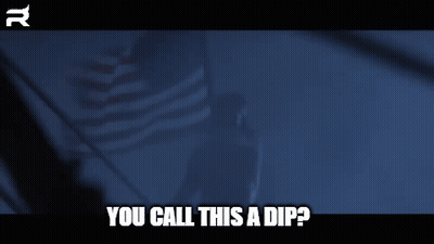 A Blurred Image With The Words You Call This A Dip Written On It GIF