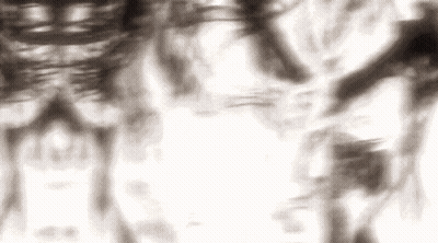 A Blurry Black And White Photo Of A Person Standing In Front Of A White Background . GIF