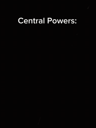 A Blurry Photo Of A Man With The Words Central Powers Written Above Him GIF