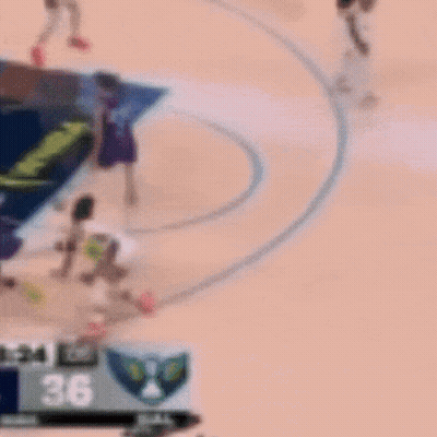 A Blurry Picture Of A Basketball Game With The Number 36 In The Corner GIF