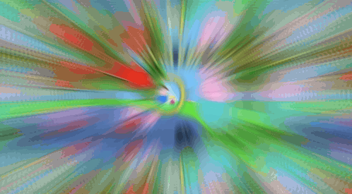 A Blurry Picture Of A Cartoon Character Going Through A Hoop GIF