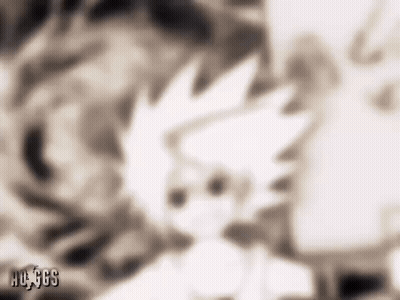 A Blurry Picture Of A Cartoon Character Standing Next To Each Other In A Room . GIF