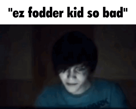 A Blurry Picture Of A Child With The Words " Ez Fodder Kid So Bad " GIF