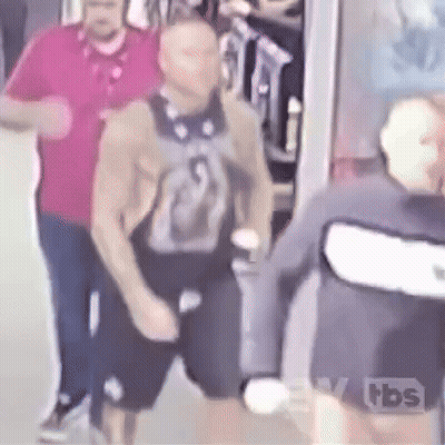 A Blurry Picture Of A Group Of People With The Letters Tbs On The Bottom GIF