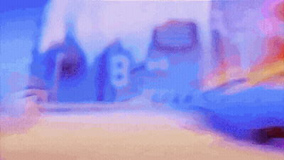 A Blurry Picture Of A House With A Number 8 On It GIF