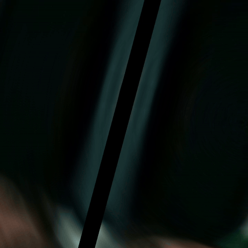 A Blurry Picture Of A Man Laughing With The Words Everyone Laughs With Him GIF