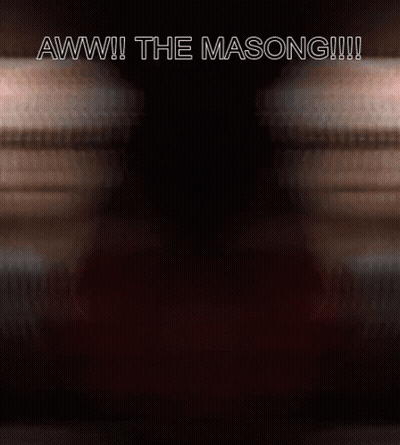 A Blurry Picture Of A Man With A Flower Crown On His Head Says Aww The Masong GIF