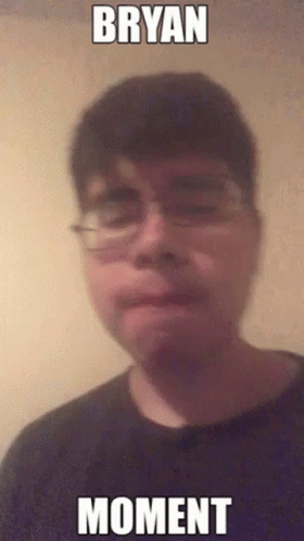 Blurry Man With Bryan Moment Text GIF