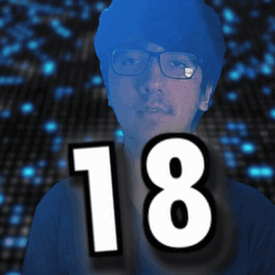 A Blurry Picture Of A Man With The Number 18 Behind Him GIF