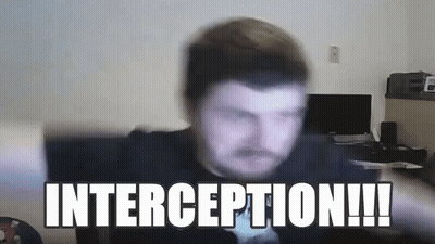A Blurry Picture Of A Man With The Words Interception Written On It . GIF