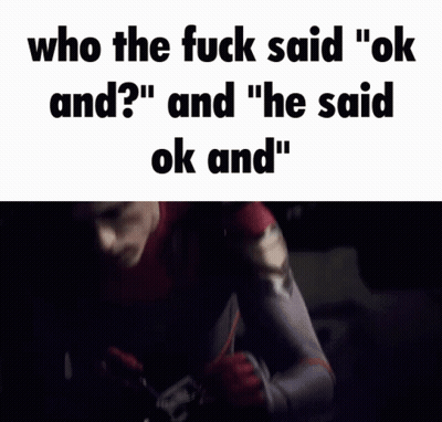 A Blurry Picture Of A Man With The Words Who The Fuck Said " Ok And " And " He Said Ok And " GIF