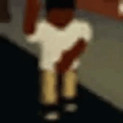 A Blurry Picture Of A Person In A White Shirt Standing On A Street . GIF