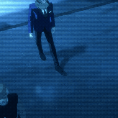 A Blurry Picture Of A Person In The Water With A Blue Background GIF