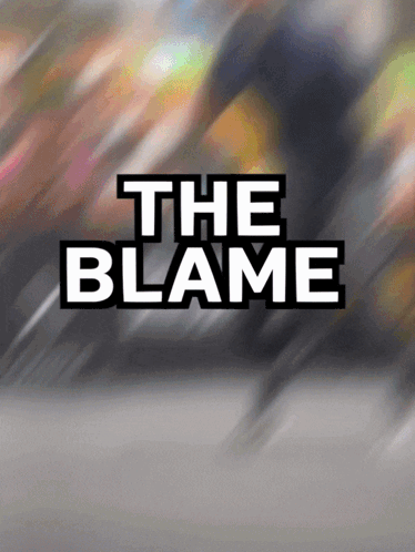 Blurry Person Riding Bike With The Blame Text GIF