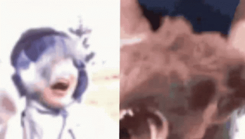 A Blurry Picture Of A Person 'S Face And A Blurry Picture Of A Person 'S Face . GIF