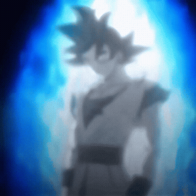 A Blurry Picture Of A Person With A Blue Light Behind Them GIF