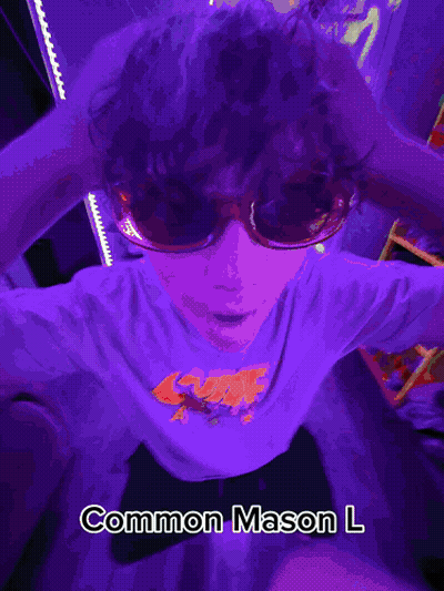 A Blurry Picture Of A Person With The Name Common Mason L On It GIF