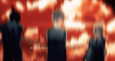 A Blurry Picture Of A Person With The Word Ninja On The Bottom Right Corner GIF
