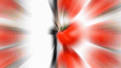 A Blurry Picture Of A Red And White Flower With A White Background GIF