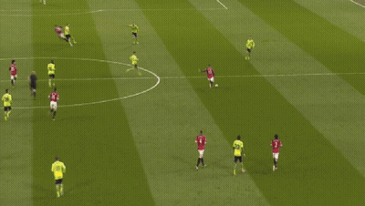 A Blurry Picture Of A Soccer Game With A Goalie Wearing A Yellow Jersey With The Number 25 On It GIF