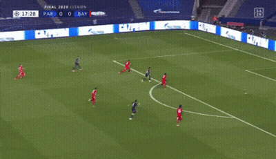 A Blurry Picture Of A Soccer Game With A Score Of 0 To 0 GIF