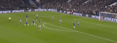 A Blurry Picture Of A Soccer Game With Players On The Field And A Crowd Watching GIF