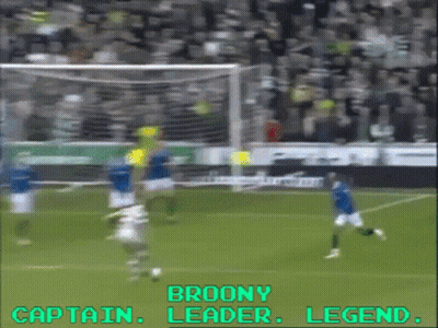 A Blurry Picture Of A Soccer Game With The Words Captain Leader Legend On The Screen GIF
