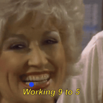 A Blurry Picture Of A Woman With The Words Voting On Company Time GIF