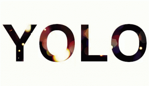 A Blurry Picture Of The Word Yolo With A White Background GIF