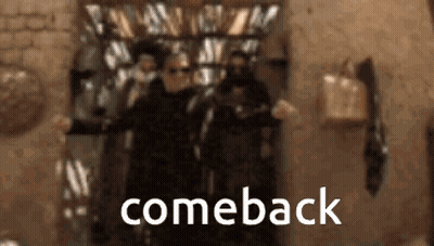 A Blurry Picture With The Word Comeback In White GIF