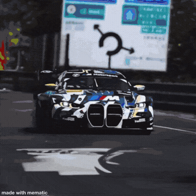 A Bmw Race Car With The Number 27 On The Front GIF