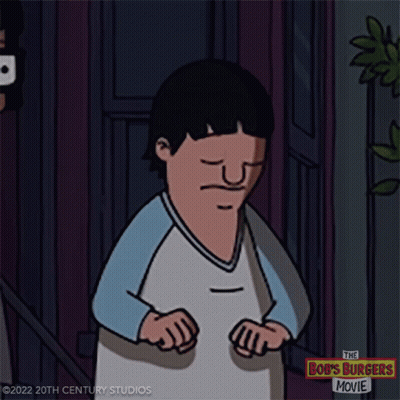 A Bob 'S Burgers Movie Poster Shows A Surprised Bob GIF
