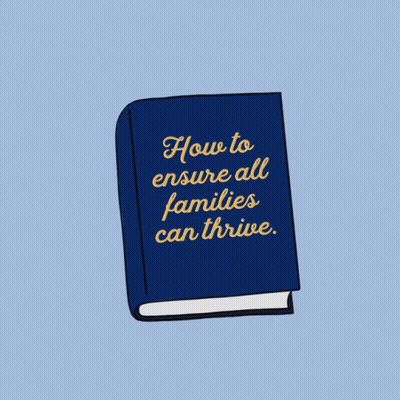A Book Is Open To A Page That Says " Make Wealthy Corporations Pay What They Truly Owe Us " GIF