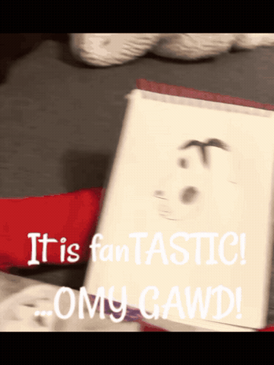 A Book Is Open To A Page That Says Omy Gawd GIF