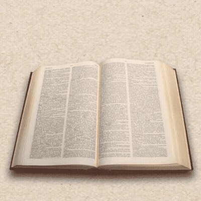 A Book Is Open To A Page With The Word Dictionary On It GIF