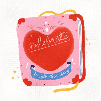 A Book That Says " Celebrate You " On The Cover GIF
