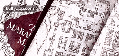 A Book Titled Marauders Map Is Open To A Page GIF