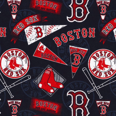 A Boston Red Sox Logo With A Pair Of Red Socks On A Baseball GIF